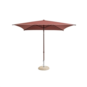 HAY Terrazza Vierkante Parasol Gebroken Wit/ Burgundy