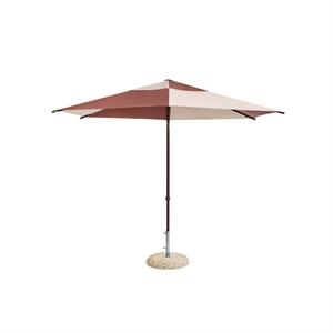 HAY Terrazza Hexagon Parasol Gebroken Wit/ Burgundy