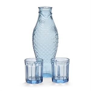 Serax Vis & Viskaraf & 2 Glazen M Blauw