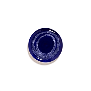 Serax Feestbord L Wit/ Donker Blauw Stippen
