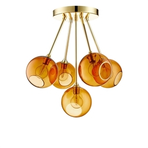 Design by Us Ballroom Molecule Plafondlamp Amber/ Goud