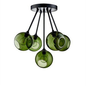 Design by Us Ballroom Molecule Plafondlamp Army/ Zwart