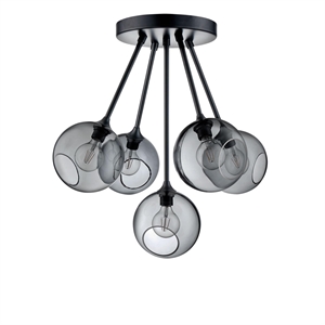 Design by Us Ballroom Molecule Plafondlamp Smoke/ Zwart