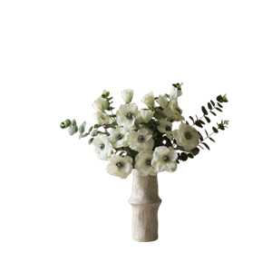 Botané Satijn Boeket Wit