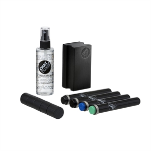 Chat Board Woody Starter Set voor Boards in Zwart Eiken/ Zwart/ Blauw/ Groen