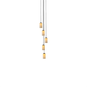 Santa & Cole Cirio Cascada 5 Hanglamp Wit/Porselein