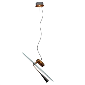 Stilnovo Bascula Hanglamp Geborsteld Nikkel/ Rood