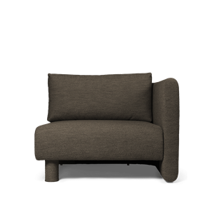 Ferm Living Dase Modul Sofa Rechts Zacht Bouclé/Donkerbruin