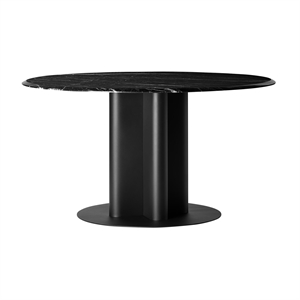 Design By Us Hard To Resist Eettafel Ø140 Zwart/ Marmer