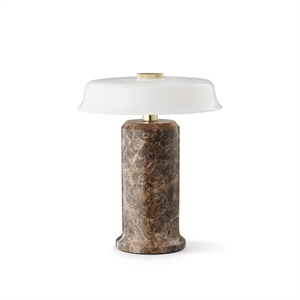 Design By Us Trip No. 2 Draagbare Lamp Donker Emperador Marmer/Glanzend Opaal