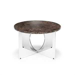 Design By Us This Is Art Salontafel Chroom/ Bruin Marmer