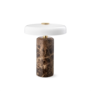 Design By Us Trip Draagbare Lamp Donker Emperador Marmer/Glanzend Opaal