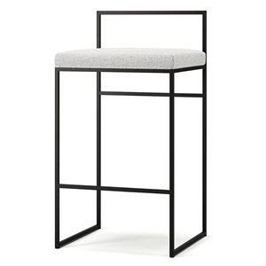 Department Barkruk met rugleuning 80 cm Zwart/Pacific White