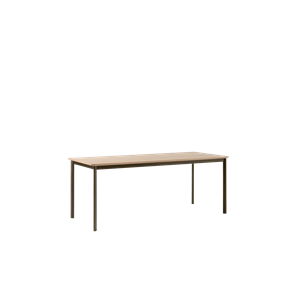 &Tradition Drip HW116 Eettafel L193 Zwart/ Helder Gelakt Eiken