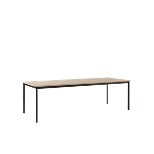 &Tradition Drip HW117 Eettafel L253 Zwart/ Helder Gelakt Eiken