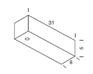 Ilti Luce Driver Met 1 Gat 31x8x6 cm Wit