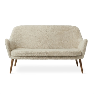 Warme Nordic Dwell 2-zitsbank Schapenvacht Moonlight