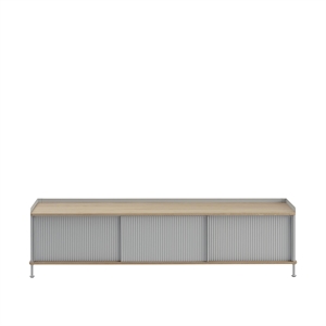 Muuto Enfold Kast 186x45 Eiken/ Grijs