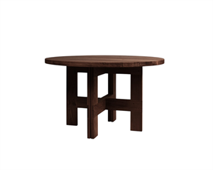 Frama Farmhouse Trestle Eettafel Ø140 Donker Eiken