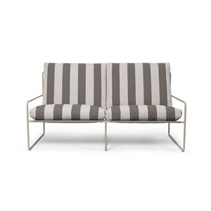 Ferm Living Woestijn 2-zitsbank Stripe Kasjmier/Chocolade