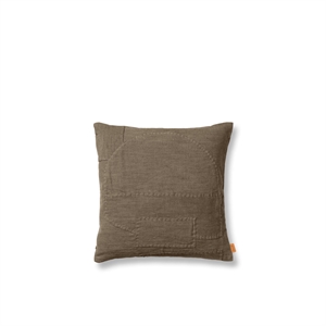 Ferm Living Darn Kussen 50x50 cm Donker/Taupe