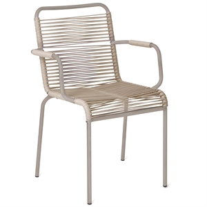 Fiam Mya Spaghetti Tuinstoel Met Armleuningen Cappuccino/Taupe