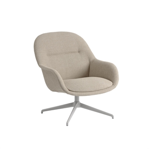 Muuto Fiber Fauteuil Met Draaiknop Ericture 240/ Grijs