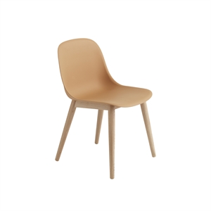Muuto Fiber Dining Table Chair m. Wood Lampenvoet Oker/Eiken