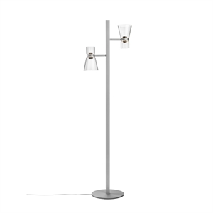 Flos Nocturne F2 Kegelvormige Vloerlamp Zilver