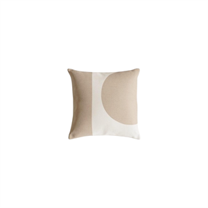 FORMARKIVET Big Logo Kussen 55x55 Beige/Zand