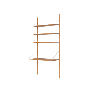 Frama Plank Bibliotheek Bureau Sectie Boekenkast 185,2x80 Natuurlijk Eiken