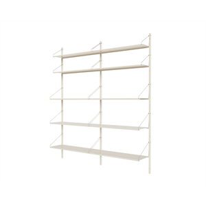 Frama Boekenkast met Dubbele Sectie, 185,2 x 80 cm , Warm Wit