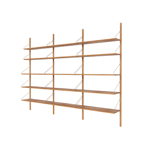 Frama Boekenkast met Drie Secties, 185,2 x 80 Cm, Natuurlijk Eiken