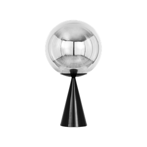 Tom Dixon Globe Fat Tafellamp Zilver/ Zwart