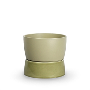 Ro Collection Two Tone Planter Jar Large Artisjokgroen