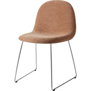 Gubi 3D Eetkamerstoel Roestvrij staal/Amerikaans Walnoot/Belsuede Special Dedar 132