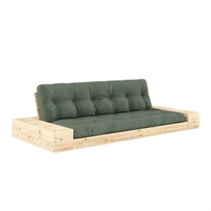 Karup Base Slaapbank met Zijbox en 5-laags Matras Helder/Olive Green