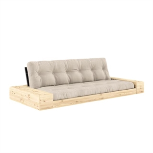 Karup Base met Zijbox en 5-laags Matras Zwart/Beige