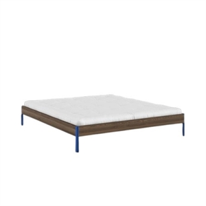Karup Core Bedframe 180x200 Cm, Johannesbroodbruin/levendig Blauw