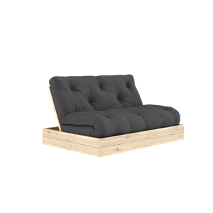 Karup Design slaapbank met matras 140x200 donkergrijs/transparant gelakt