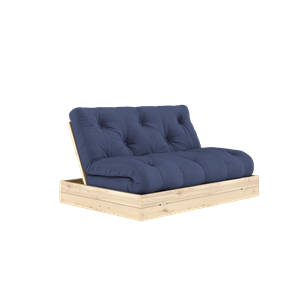 Karup Design slaapbank met matras 140x200 marineblauw/helder gelakt