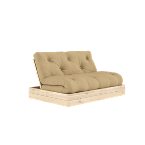 Karup Design slaapbank met matras 140x200 Beige/ blank gelakt