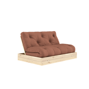 Karup Design slaapbank met matras 140x200 kleibruin/blanke lak