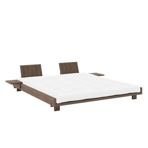 Karup Social Bedframe met 2 Rugleuningen en Nachtkastje 180x200 Cm, Carob Brown