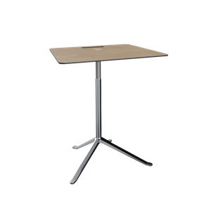 Fritz Hansen Little Friend KS13 bijzettafel, in Hoogte verstelbaar, eikenhout/gepolijst Aluminium