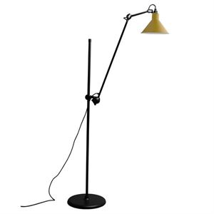 Lampe Gras N215 Vloerlamp Mat Zwart & Mat Geel