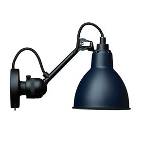 Lampe Gras N304 Wandlamp Mat Zwart & Mat Blauw Met Aan/Uit