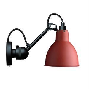 Lampe Gras N304 Wandlamp Mat Zwart & Mat Rood Met Aan/Uit