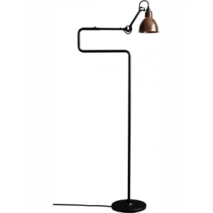 Lampe Gras N411 Vloerlamp Mat Zwart & Mat Zwart/Koper