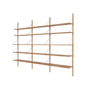 Frama Shelf Library Boekenkast met Drie Vakken, 185,2 x 80 Cm, Naturel Eikenhout